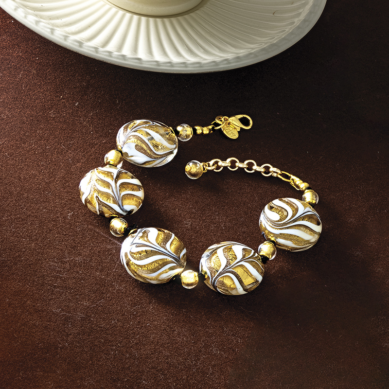 Murano Latte Bracelet